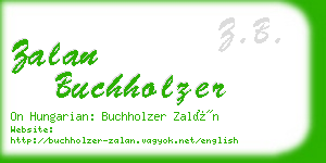 zalan buchholzer business card